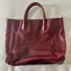Madewell Burgundy Leather Tote